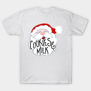 Santa, Cookies and Milk T-Shirt